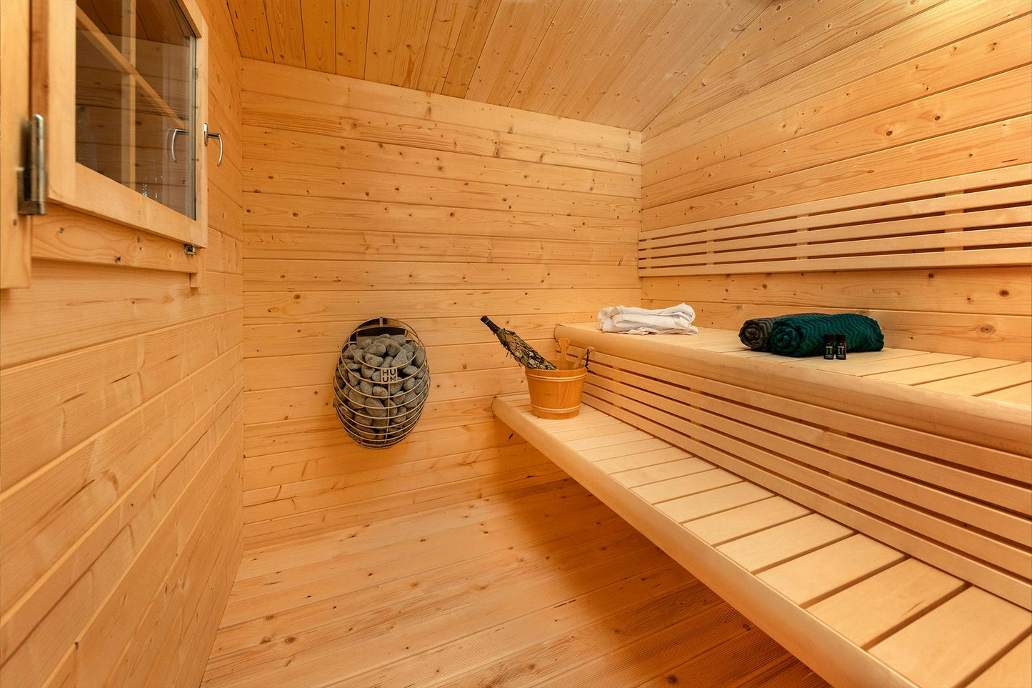 Sauna Folkbastun changing room interior