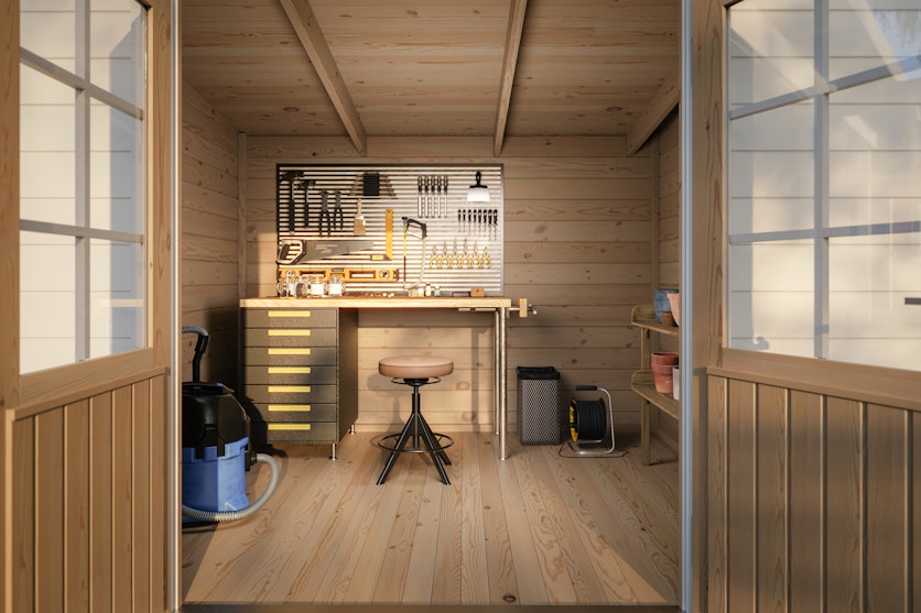 Storage Shed Margareta interior storage space