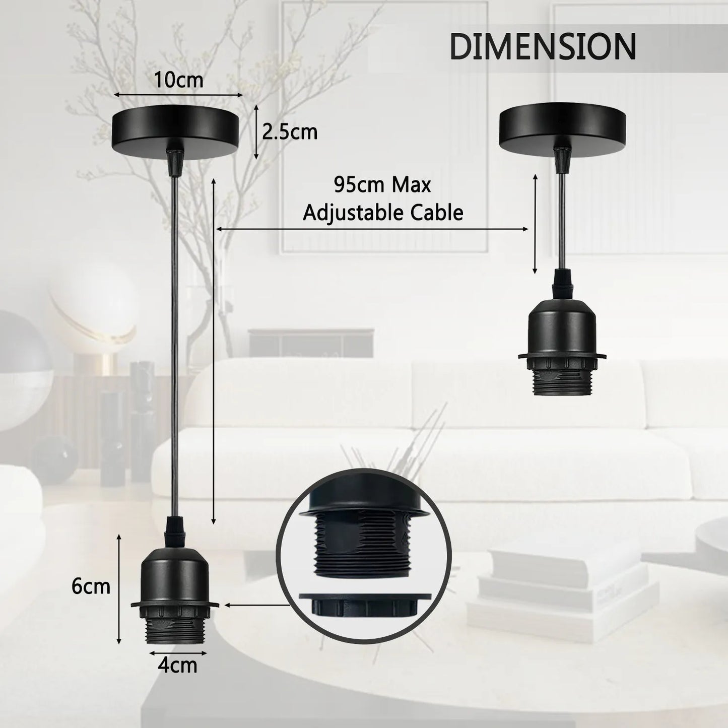 10-pack rustic red pendant light full set display