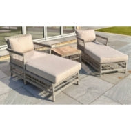 Provence Collection outdoor sun lounger wicker weave detail