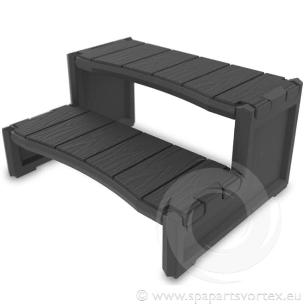 Yourspa EZY Steps Grey 2 tier resin hot tub steps