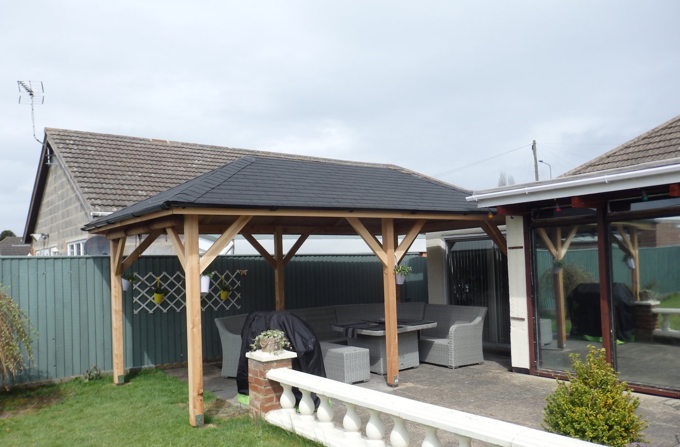 Corfu Douglas Gazebo interior seating area