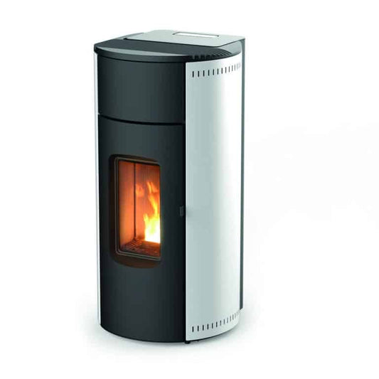 MCZ KUNAL Air 8 pellet stove in white steel finish
