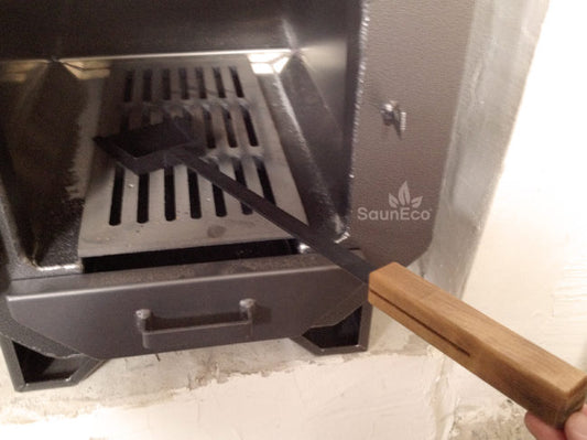Ash Scoop External Stove Cleaning Tool Angle View
