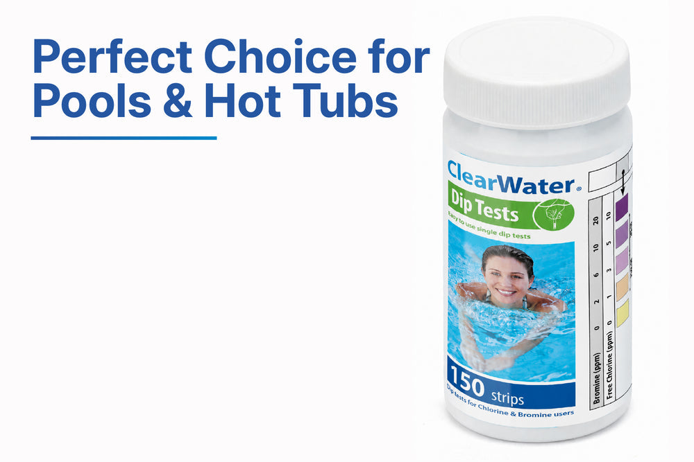 ClearWater 4-in-1 Hot Tub Test Strips – 150 Pack