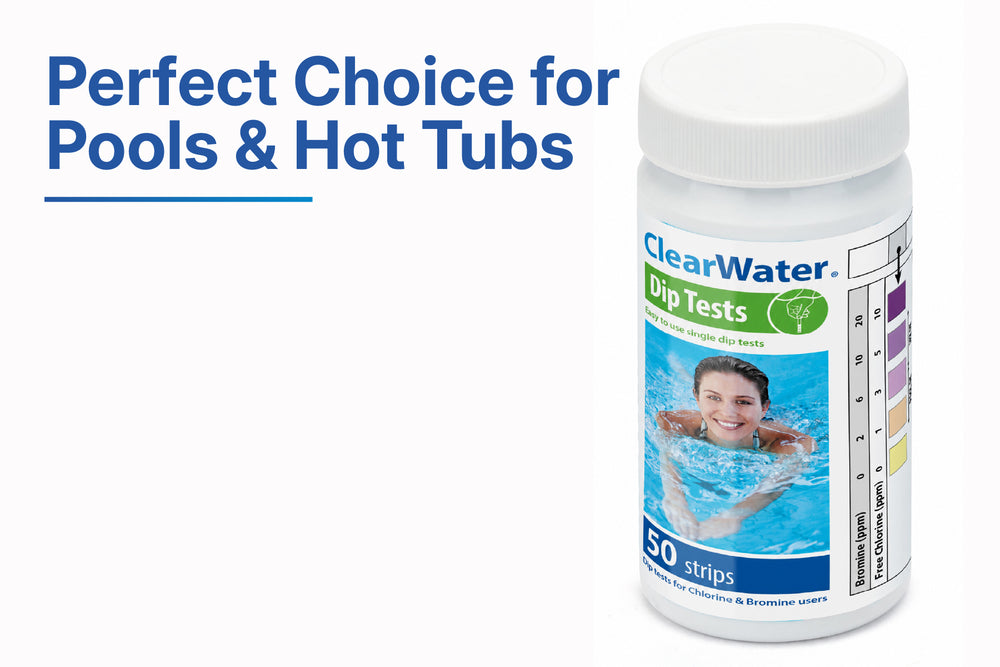 ClearWater 4-in-1 Hot Tub Test Strips – 50 Pack
