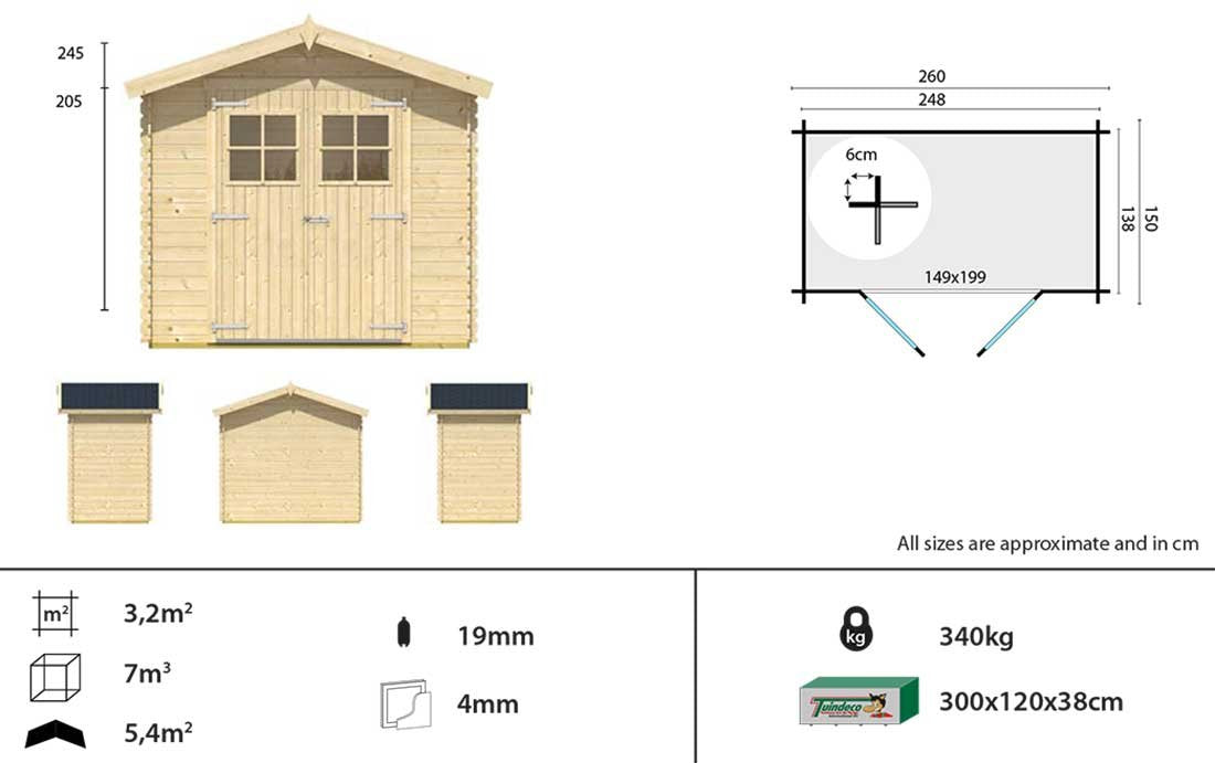 Malva Shed 2.6 x 1.5m