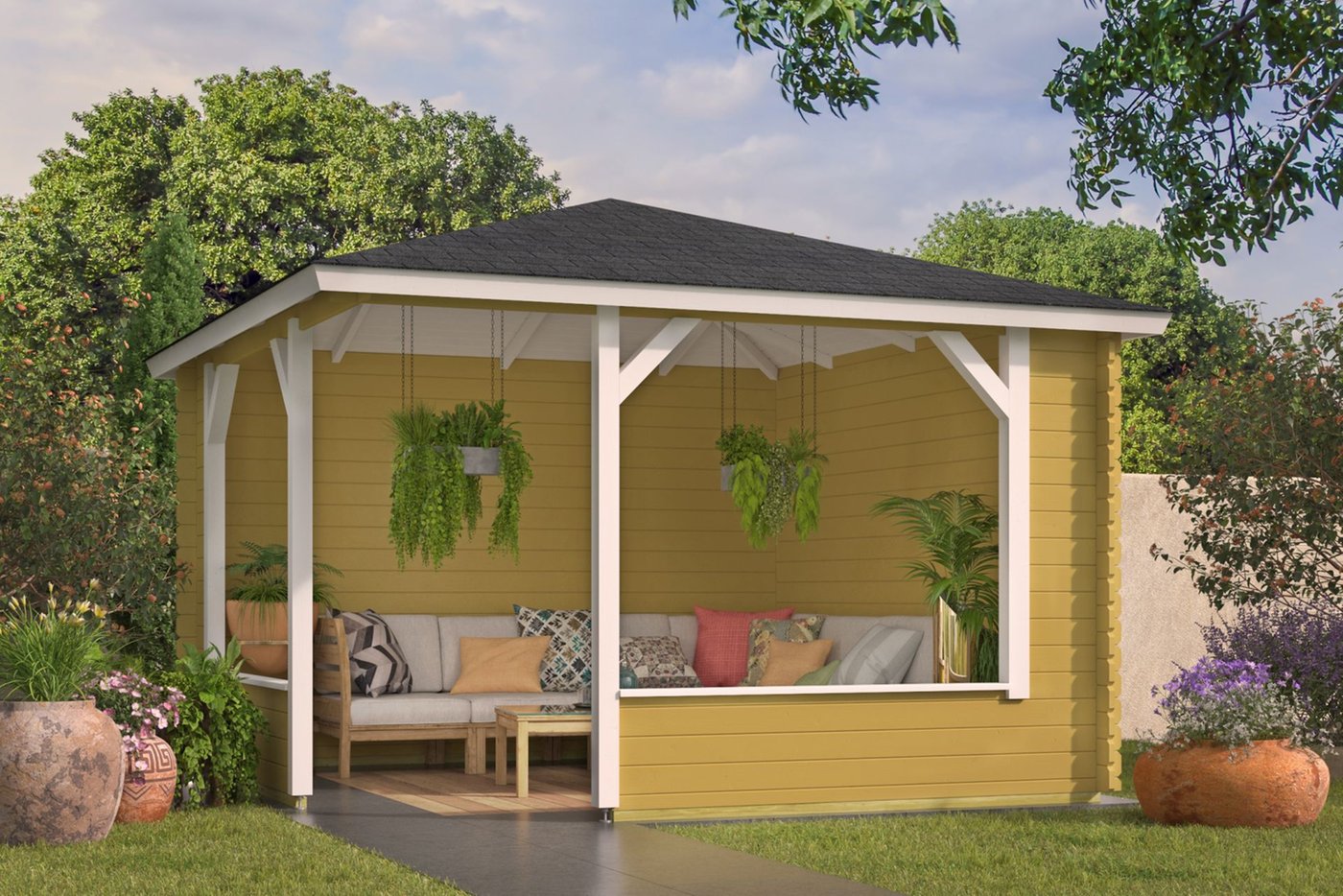 Mitch Log Cabin Gazebo 3.5 x 3.5m