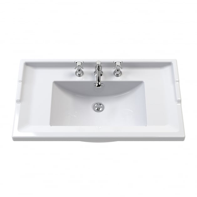 Classique 600mm 2-Door Floor Standing Vanity Unit with Ceramic Basin