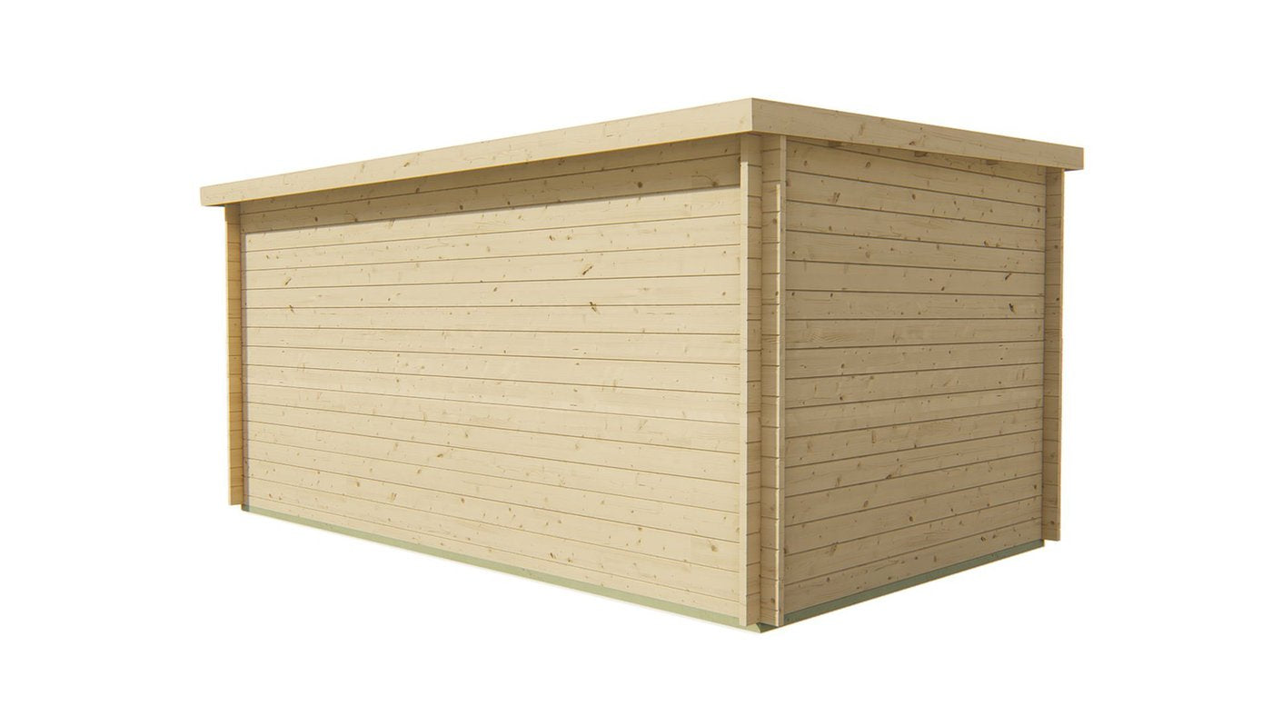 Sadie modern log cabin in garden setting