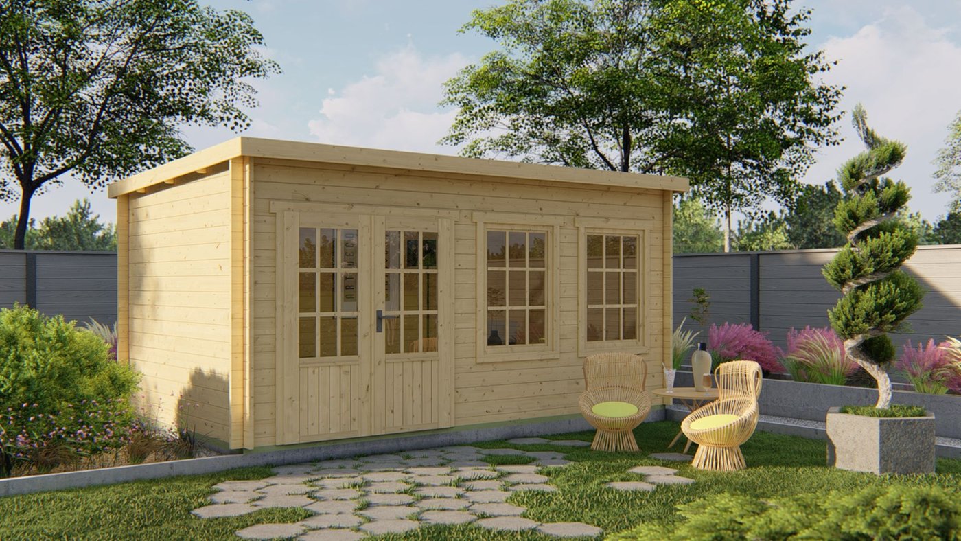 Bramwell Pent Log Cabin 5m x 3m