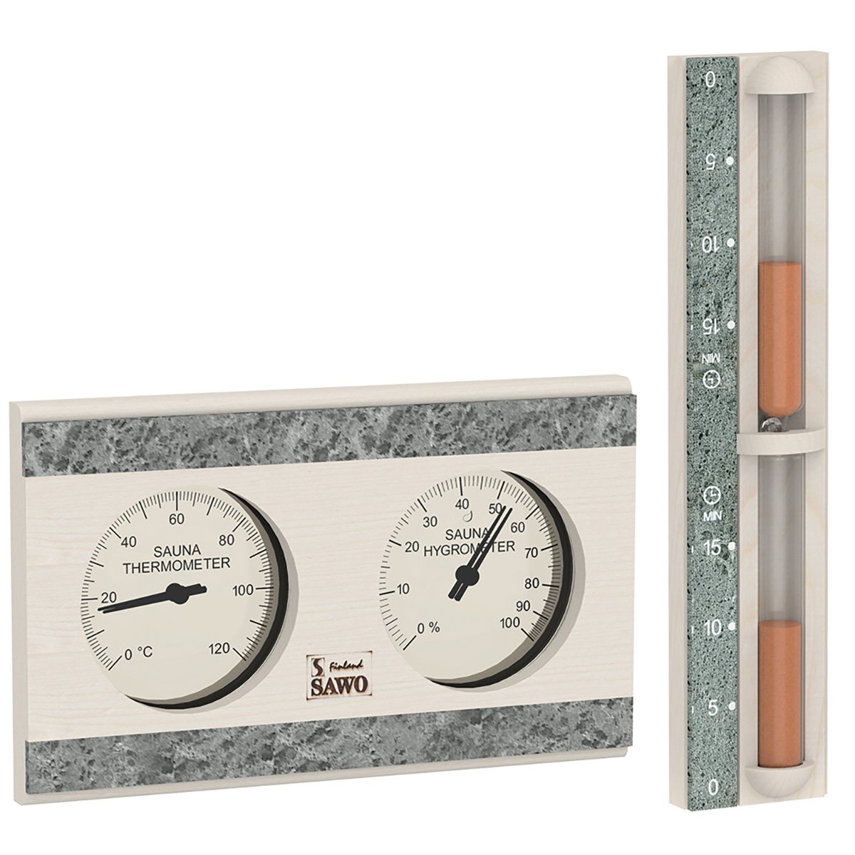 Sauna Set «Climate and Time» Optimal 3 by SAUFLEX - The Warm Living UK