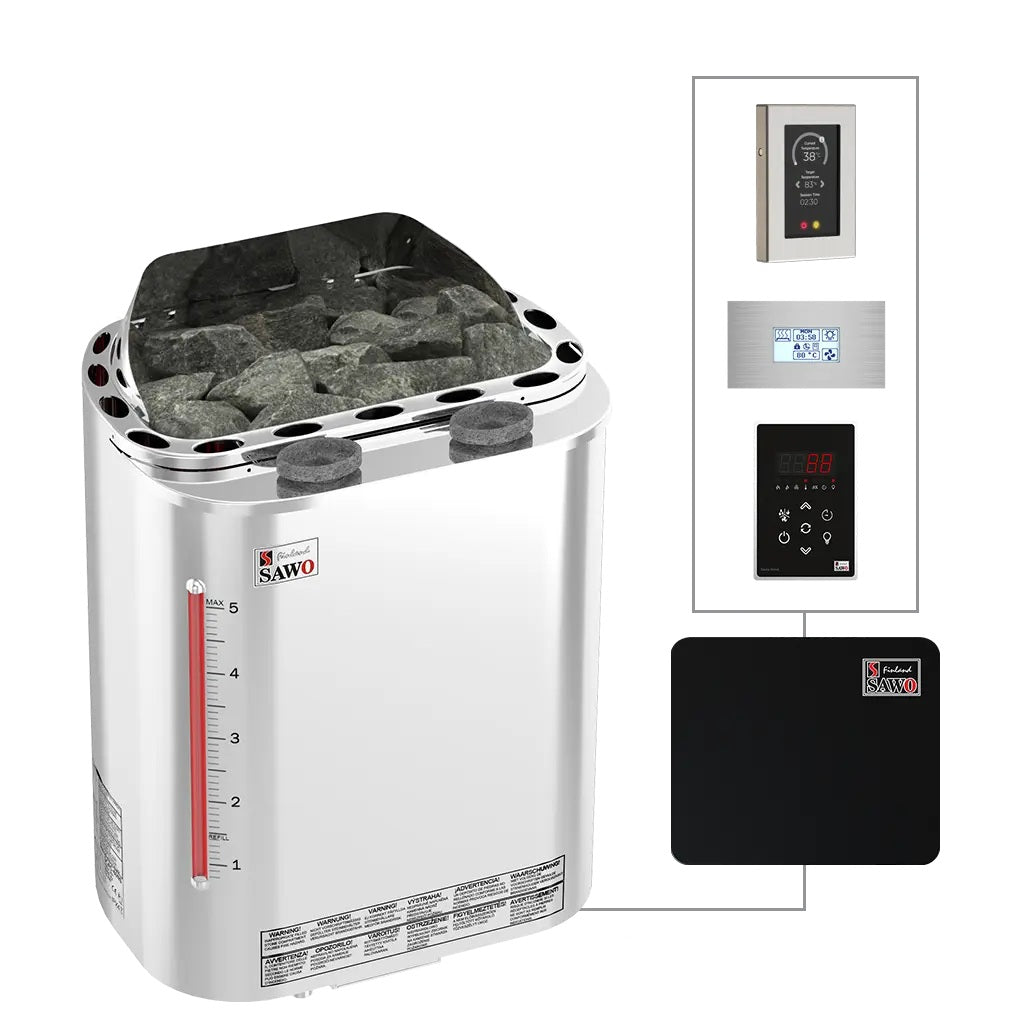 ELECTRIC SAUNA HEATER SAWOTEC SCANDIA COMBI TRENDLINE SCAC-60NS-Z, 6,0kW, WITHOUT CONTROL UNIT