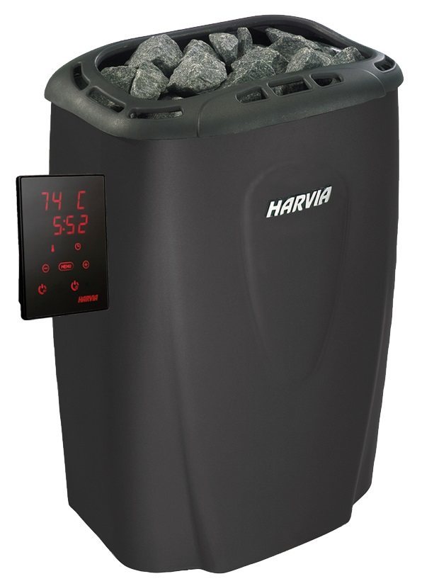 ELECTRIC SAUNA HEATER HARVIA MODERNA V45XE, 4,5kW, WITH CONTROL UNIT, BLACK