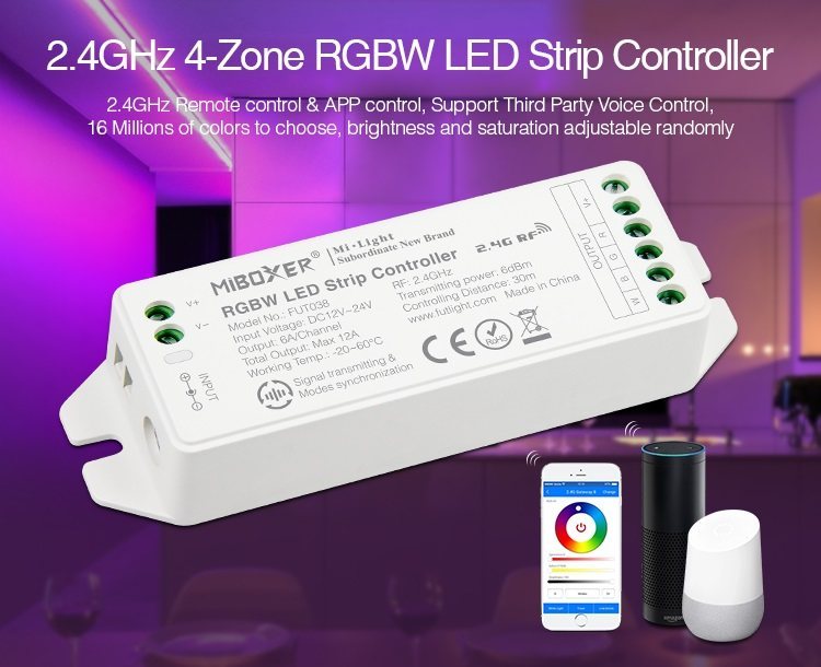 MILIGHT RGBW LED CONTROLLER (WIFI+2.4G) FUT038M