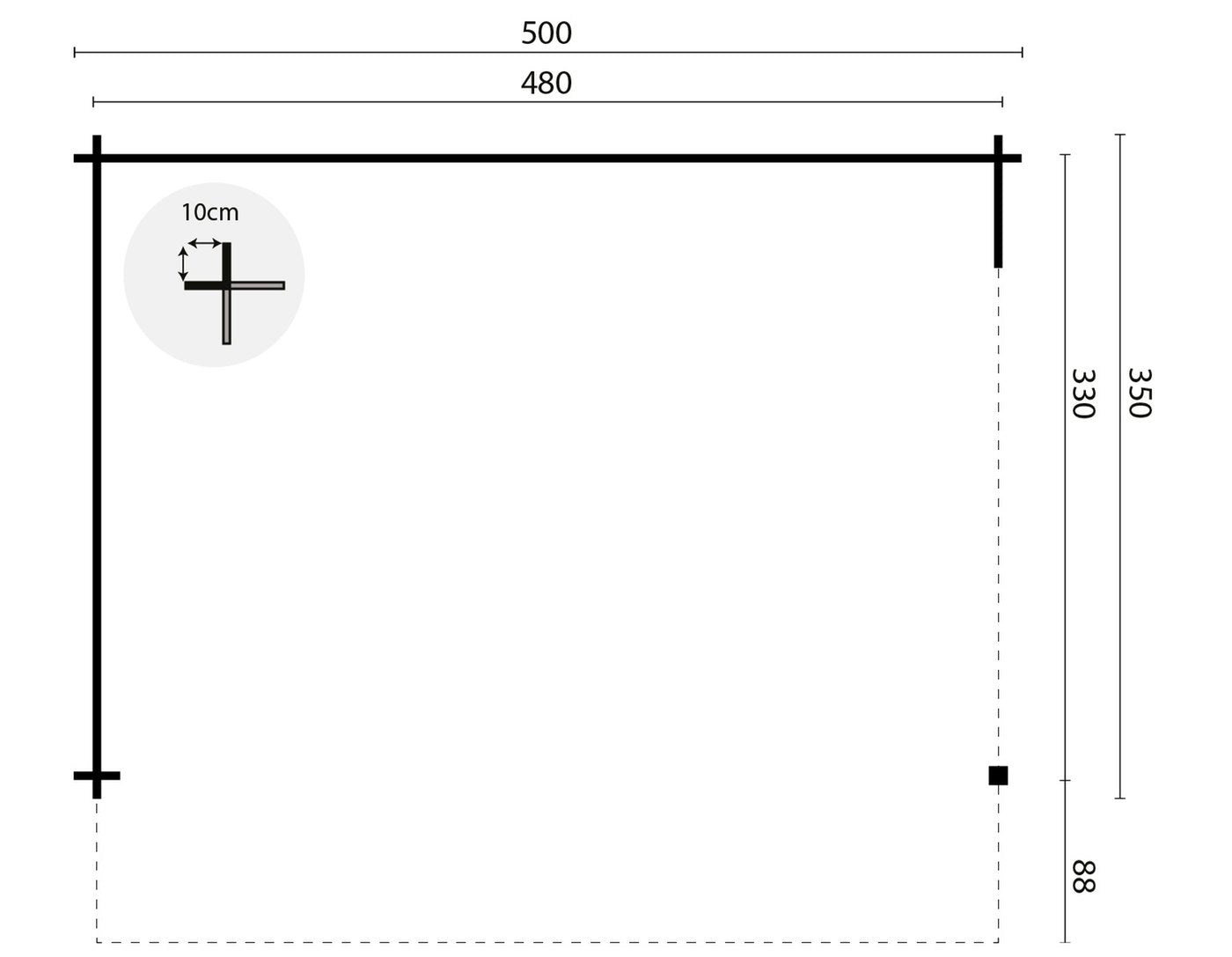 Thurin Log Cabin Gazebo 5m x 3.5m