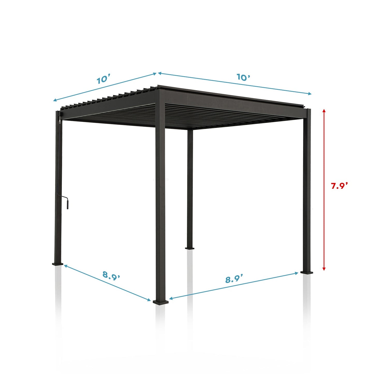Mirador Pergola — 10'×10' | Latte & Charcoal