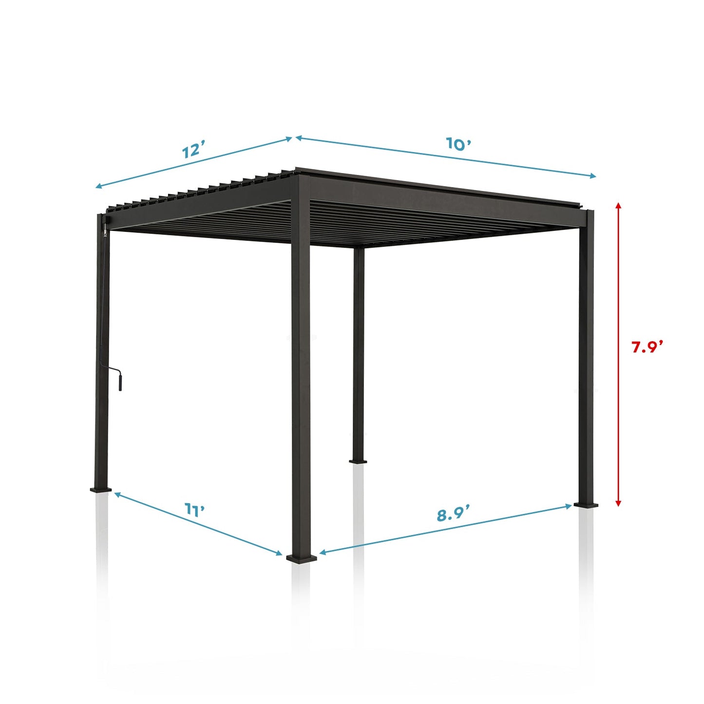 Mirador Pergola — 10'×12' | Charcoal
