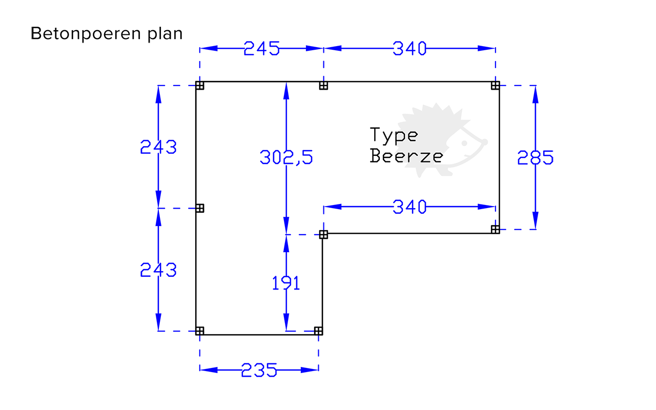 Corner Gazebo Beerze DIY 6.2 x 5.2 m