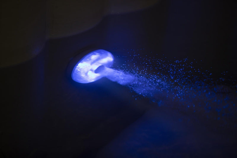 ColorJet LED light colour-changing display in hot tub water