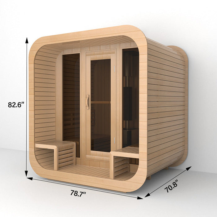 SAUNAONES® Square Sauna Minimalist Refresh 1