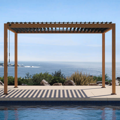 Mirador Takasho Pergola — 10'×13' | Cherry Oak