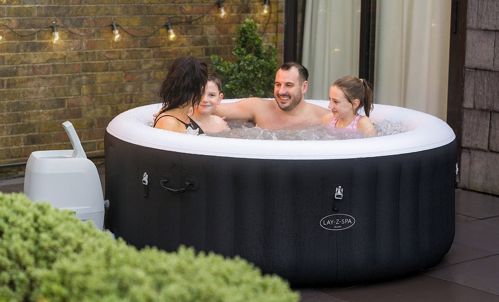 Lay-Z-Spa Miami hot tub with AirJet bubble massage