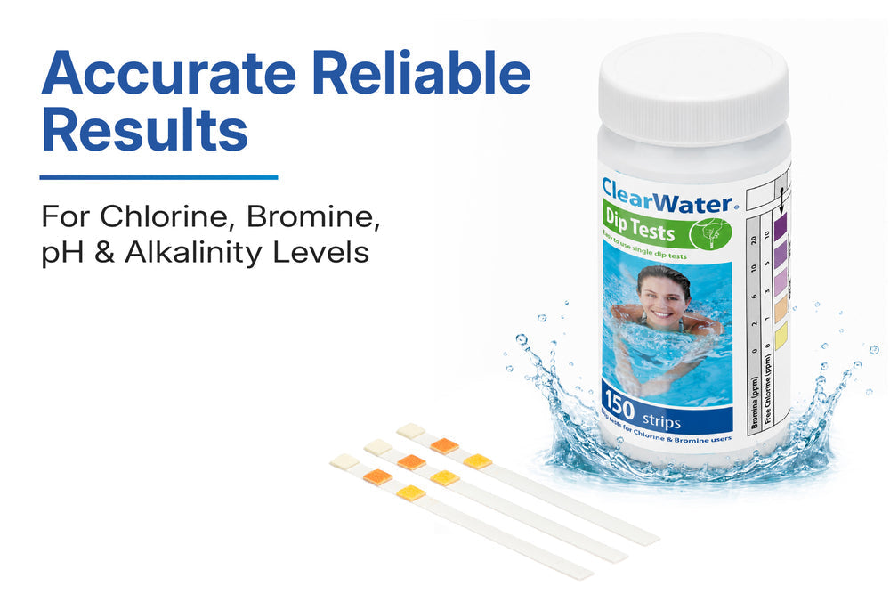 ClearWater 4-in-1 Hot Tub Test Strips – 150 Pack