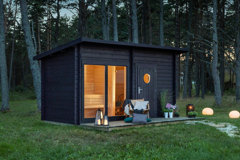 Sauna Kivi – Premium Log Sauna with Large Windows & Two Sections