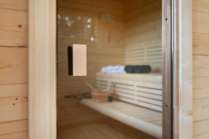 Sauna Kivi – Premium Log Sauna with Large Windows & Two Sections