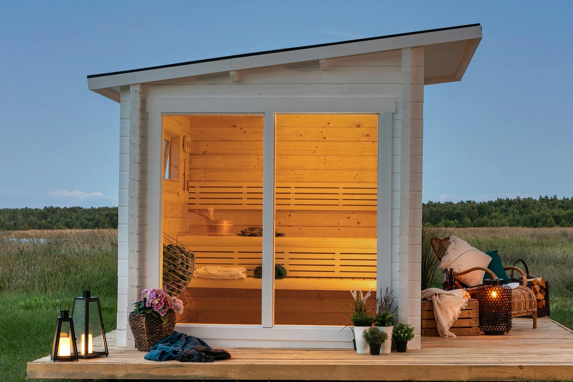 Sauna Olli entrance door view
