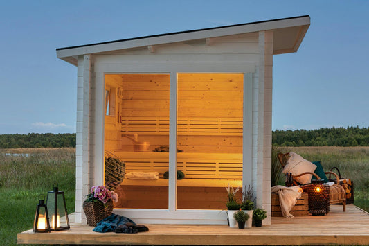 Sauna Olli entrance door view