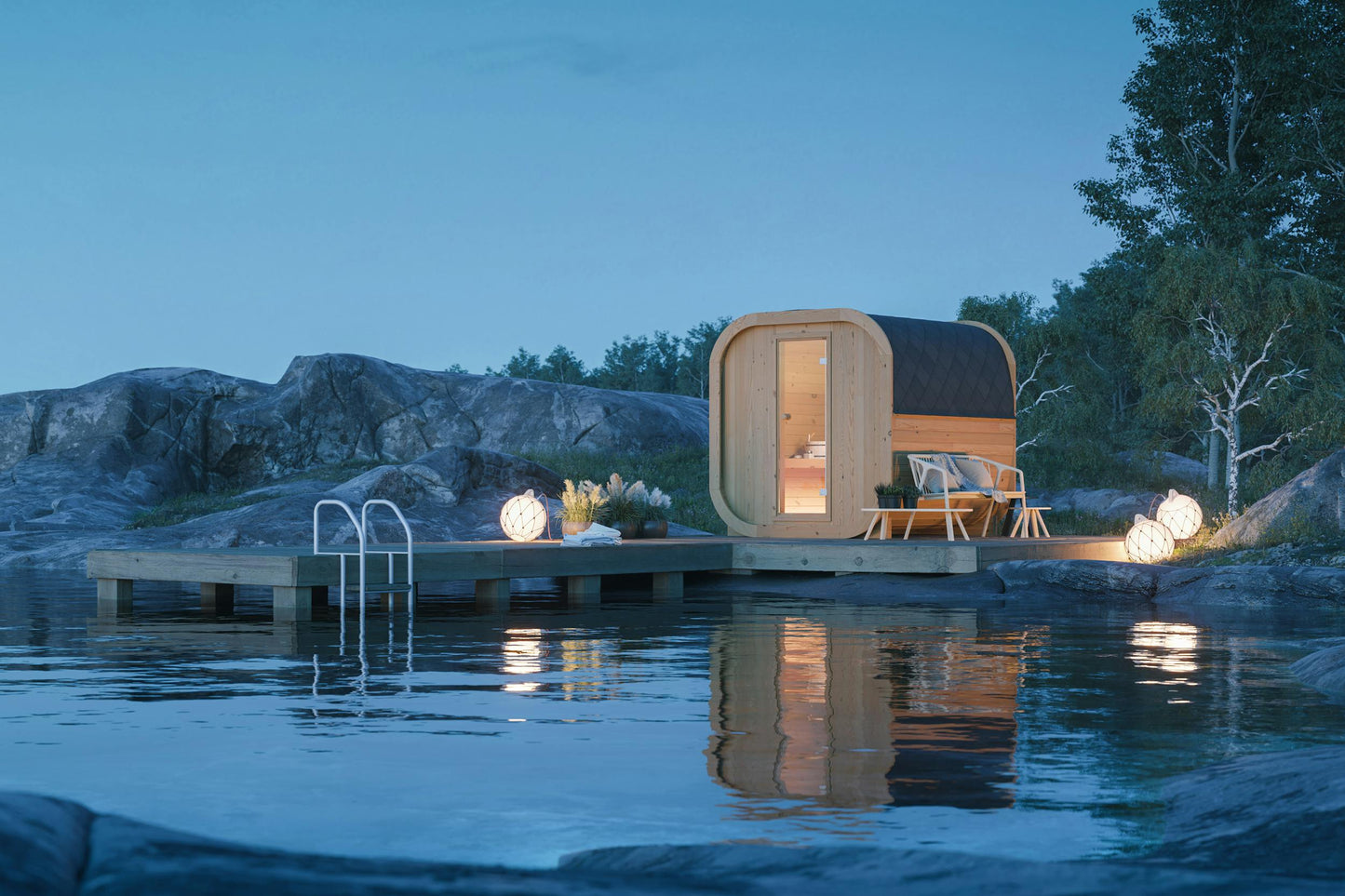 Sauna Selvik 4.6m² Garden Sauna 3-4 Person