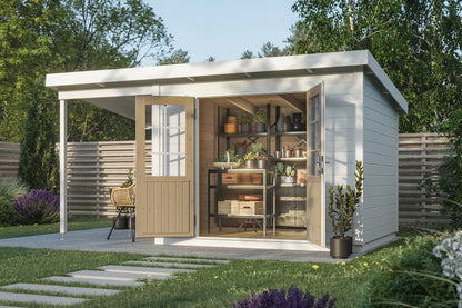 Storage Shed Thea double doors front view