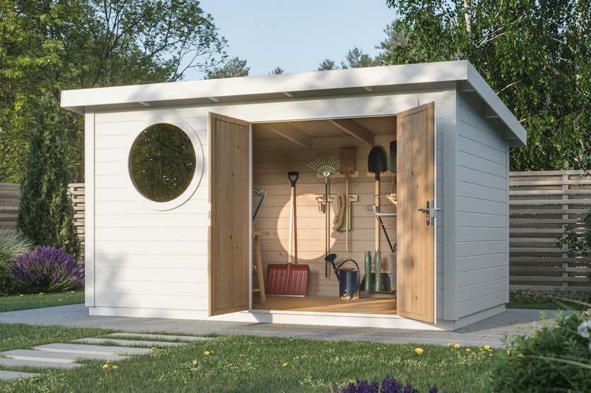Storage Shed Lo 9m2 timber garden shed exterior view