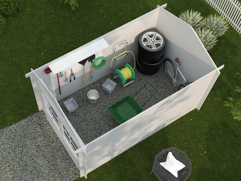 Storage Shed Harald interior storage space