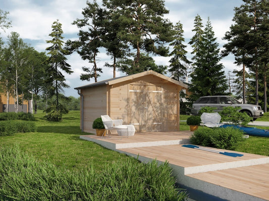 Storage Shed Berit log wall construction