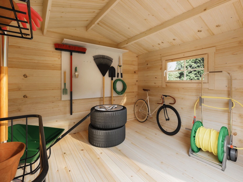 Storage Shed Berit interior storage space