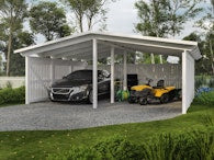 Carport Bosse Double wooden carport exterior
