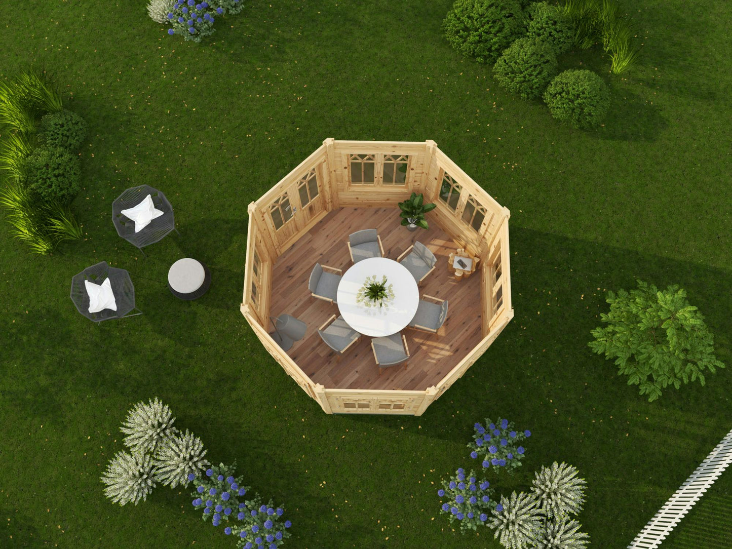 Gazebo Angela with 7 windows