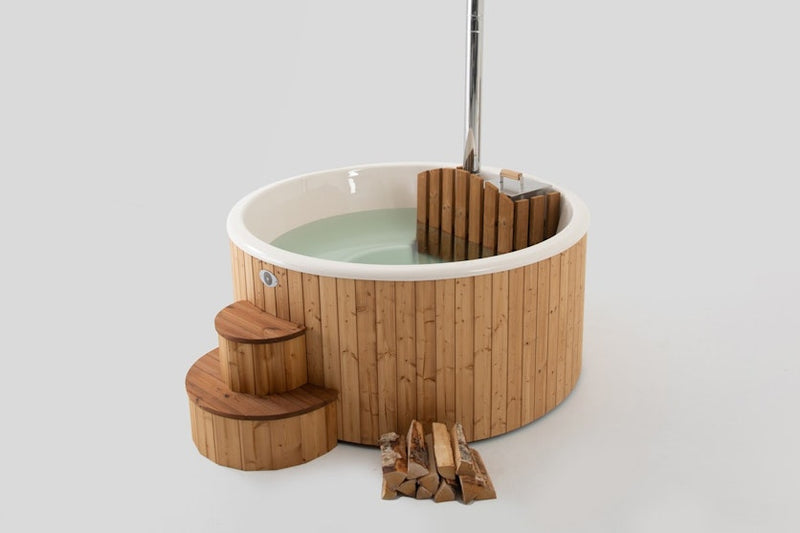 Hot Tub Original | 5–6 Person Wooden Hot Tub with Direct-Acting Wood-Burning Stove