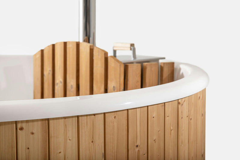 Hot Tub Original | 5–6 Person Wooden Hot Tub with Direct-Acting Wood-Burning Stove