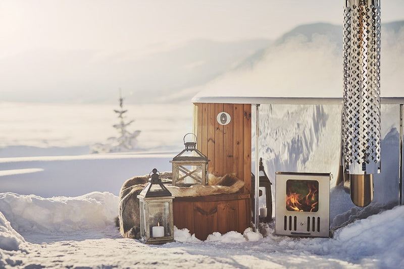 Premium 8–10 Person Wooden Hot Tub with Wood-Burning Heater