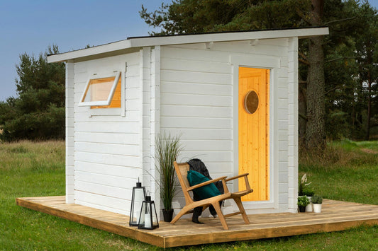 Sauna Jussi cabin exterior angle