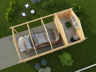 Carport Krister with Storage Shed – 7m² Storage