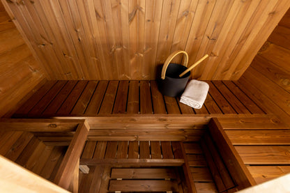 Sauna Narvik Interior Benches and Footrest
