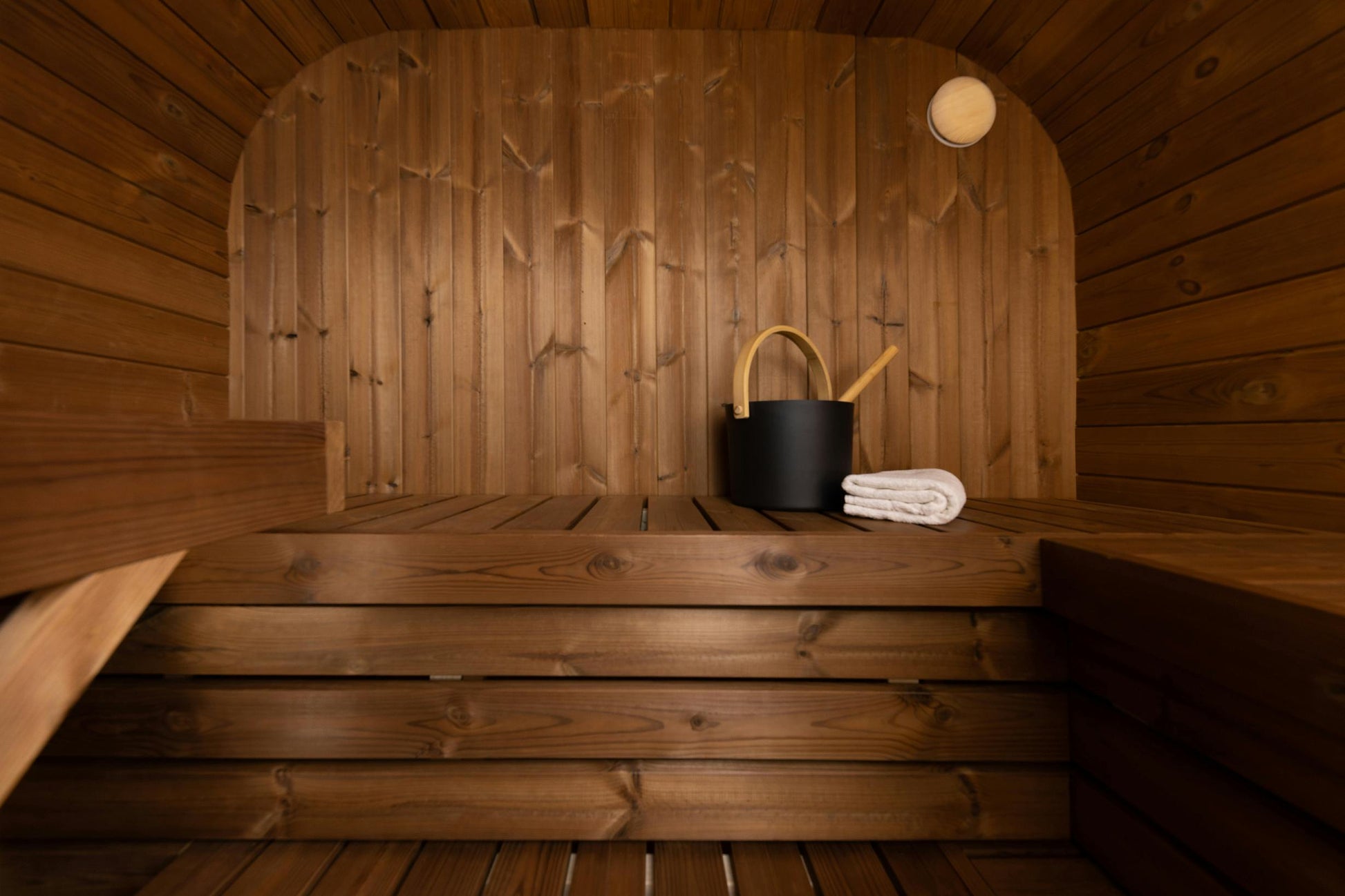 Sauna Narvik Bronze Tinted Glass Door Detail
