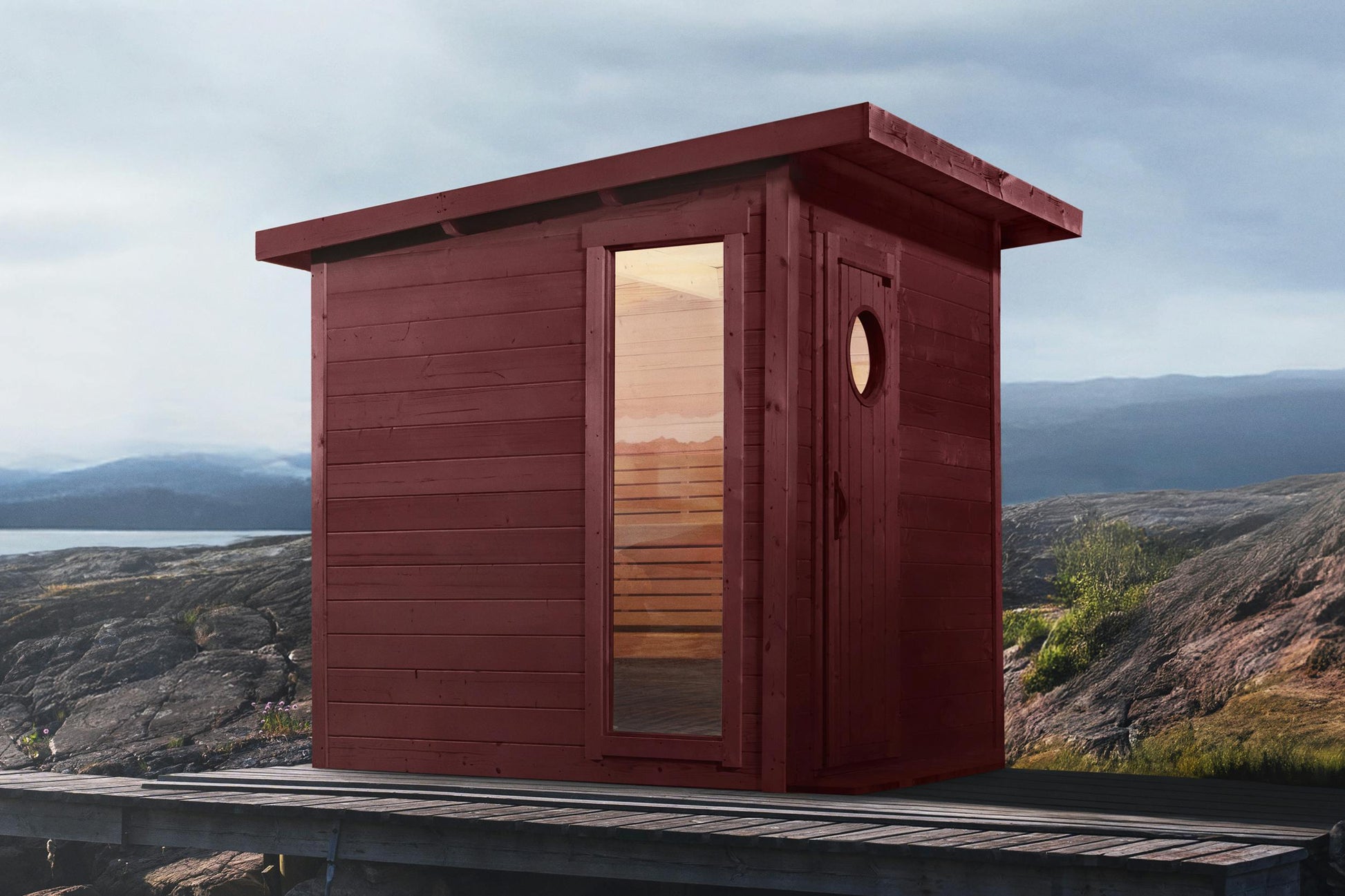 Sauna Tarja exterior garden view