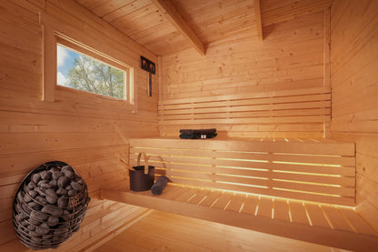 Sauna Ritva interior aspen benches