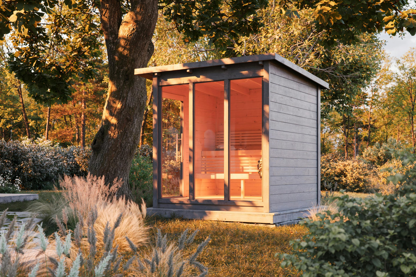 Sauna Irja garden sauna corner view